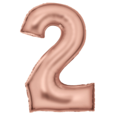  Lustre Rose Gold 2-es szám fólia lufi 86 cm party kellék