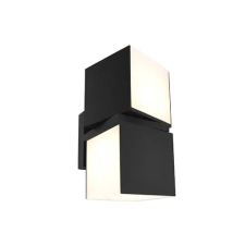 Lutec Cuba matt fekete LED kültéri falikar (LUT-5193801012) LED 2 izzós IP54 kültéri világítás
