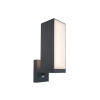 Lutec Cuba sötétszürke mozgásérzékelős LED kültéri falikar (LUT-5193811118) LED 1 izzós IP54