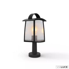 Lutec Fekete kültéri állólámpa, E27, mintás burával, Kelsey, LUTEC-7273602012 kültéri világítás
