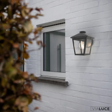 Lutec Fekete kültéri fali lámpa, E27, Zago, LUTEC-5294502012 kültéri világítás