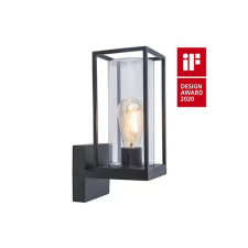 Lutec Flair matt fekete kültéri falikar (LUT-5288801012) E27 1 izzós IP44 kültéri világítás