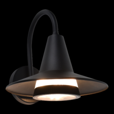 Lutec Swan kültéri fali lámpa E27 25W IP54 24x29,4x24,1cm fekete kültéri világítás