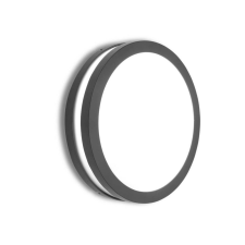 Lutec Titan Round Medium Kültéri Fali Lámpa/Mennyezeti 1 Light E27 Dark Grey kültéri világítás