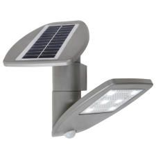 Lutec Zeta Solar Led Fali Lámpa 1 Light Mozgásérzékelővel - Silver Grey világítás