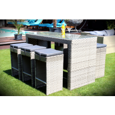  Lux Prime &quot;L&quot; 7 részes műrattan bárszett-24%! bútor