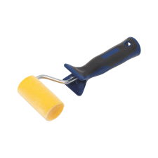 LUX-TOOLS LUX gyapjú festőhenger nyéllel kétkomponensű nyéllel fekete-kék 7 cm festő és tapétázó eszköz