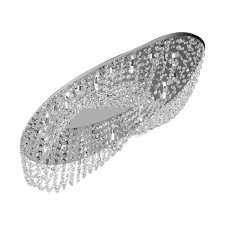 Luxera Elipthon króm-átlátszó kristály mennyezeti lámpa (LUX-69047) G9 10 izzós IP20 világítás