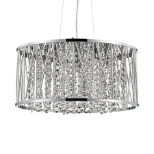 Luxera Stixx króm-átlátszó kristály függesztett lámpa (LUX-46060) G9 6 izzós IP20 világítás