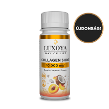 Luxoya COLLAGEN SHOT 10.000 mg FOLYÉKONY KOLLAGÉN 60 ml, Őszibarack-kókusz ízű vitamin és táplálékkiegészítő