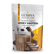Luxoya Super Tasty Whey Protein Dupla csokoládé ízű 450g - DOY vitamin és táplálékkiegészítő
