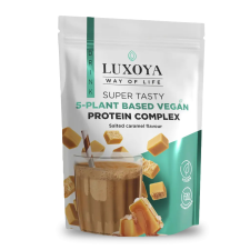 Luxoya vegán fehérje italpor 450 g - Sós karamella ízű vitamin és táplálékkiegészítő