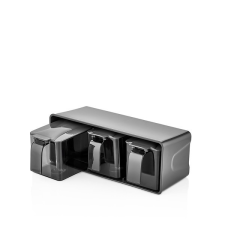 Luxplastic IRIS L-00677 fűszertartó kanalakkal 3x550ml, elefántcsont vagy antracit színű konyhai eszköz