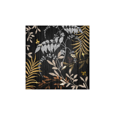 Luxury Leaves Black papírszalvéta 33x33cm, 20db-os konyhai eszköz