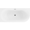 Luxury Mia szabadon álló fürdökád akril   balos 170 x 80 cm, fehér,  leeresztö   fekete - 52691708000L-B Térben álló kád