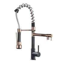  Luxus Konyhai Csaptelep – Matt Fekete és Rózsaarany EB4378098 csaptelep