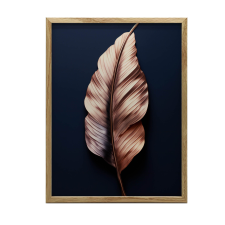 LUXUS LEVÉLFESTÉS RÓZSASZÍN ARANY SZÍNBEN KERET NÉLKÜL 50x70 grafika, keretezett kép