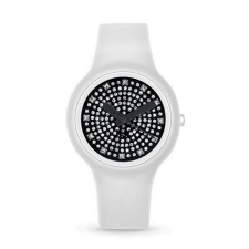  Luxus strasszos Haurex cseppálló, szilikonszíjas női óra (34mm) karóra