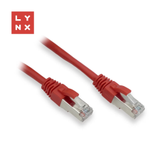 LYNX UTP CAT5E Összekötő Piros 30cm LX-FTP5E-0030-RED kábel és adapter