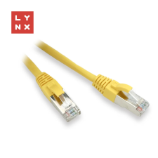 LYNX UTP CAT5E Összekötő Sárga 10m LX-FTP5E-100-YELLOW kábel és adapter