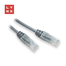 LYNX UTP CAT5E Összekötő Szürke 10cm LX-UTP5E-0010-GREY kábel és adapter