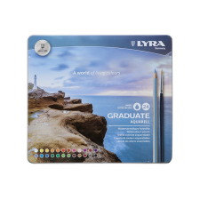 Lyra Színes ceruza lyra graduate aquarell hatszögletű fémdoboz 24 db/készlet színes ceruza