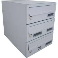 M26 moduláris postaláda tömb, 3db Névtábla + névtábla RAL 9016 / Fehér postaláda
