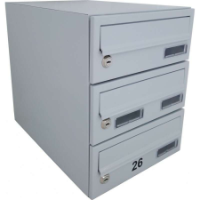 M26 moduláris postaláda tömb, 8db Névtábla + névtábla RAL 7040 / Szürke postaláda