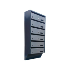 M39 N moduláris postaláda dőlt, 7db RAL 9006 / Szürke postaláda