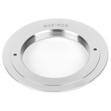 M42-EOS (chip) bajonett átalakító gyűrű (Canon) konverter, közgyűrű
