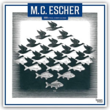  M. C. Escher 2026 - 16-Monatskalender naptár, kalendárium