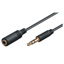 M-CAB 7200150 3.5mm Jack (apa - anya) kábel 2m - Fekete (7200150) kábel és adapter