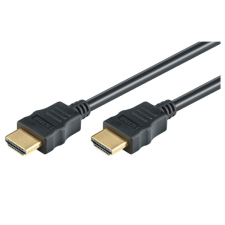 M-CAB 7200232 HDMI-A apa - HDMI-A apa Nagy sebességű kábel 1m Fekete kábel és adapter