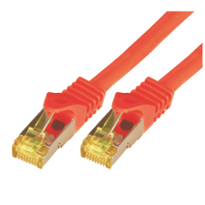 M-CAB S/FTP CAT7 kábel 1m Piros kábel és adapter