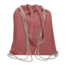 M-Collection újrahasznosított pamut tornazsák, 140 g/m², Piros tornazsák