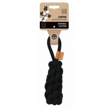 M-PETS kötéljáték fonat 22cm fekete játék kutyáknak