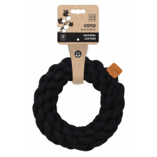  M-PETS kötéljáték karika 18cm fekete játék kutyáknak