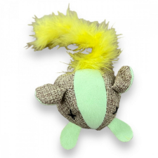 M-PETS macskajáték fluoreszkáló egér 17x7x4cm sárga játék macskáknak