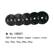 m-tech (H) X100527 "100% black rubber bumper" gumis súlytárcsa, 25kg súlytárcsa
