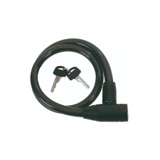 M-WAVE kulcsos sodronyzár, 80 cm x 15 mm, vázkonzol nélkül, fekete kerékpár lakat