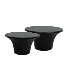 MA MAISON MaMaison Podium Modern MDF Dohányzóasztal Szett Fekete bútor