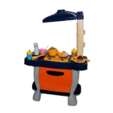 Mabadi Játék óvodai konyha készlet 27 részes #szürke-narancssárga konyhakészlet