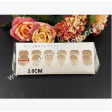  Macaron doboz 6 darabos - fehér 10 db/cs sütés és főzés