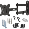 Maclean MC-417 Full Motion TV Monitor Wall Mount 13-32" 30kg max. VESA 100x100 Black Powder Coated Universal Holder Bracket Adjustable Wall Distance Rotating Tilting (MC-417)