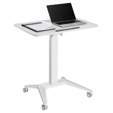  Maclean mc-453w fehér laptopasztal pneumatikus magasságállítással íróasztal