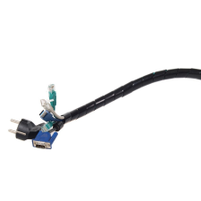 Maclean spirál kábelvédő 14.6x15mm, 3m fekete (MCTV-686) kábel és adapter