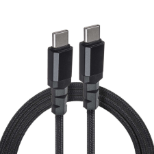 Maclean USB-C kábel, 100 W, 1 m, Maclean MCE491, fekete kábel és adapter