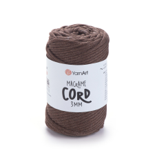 MACRAME CORD zsinór fonal, 3mm - Barna - 769 rövidáru