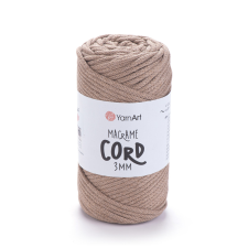  MACRAME CORD zsinór fonal, 3mm - Drapp - 768 rövidáru