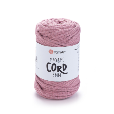  MACRAME CORD zsinór fonal, 3mm - Mályva - 792 rövidáru